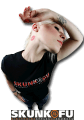 skunk fu comic girls tshirt original small