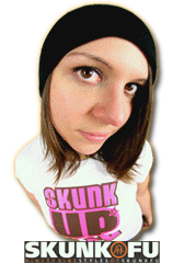 skunk fu comic girls tshirt skunk up your fu small