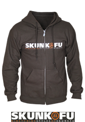 skunk fu product boys hodded zipper original braun small raw