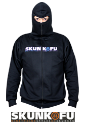 skunk fu product boys ninja hodded zipper original schwarz small raw
