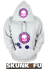 skunk fu product boys hooded skull klein