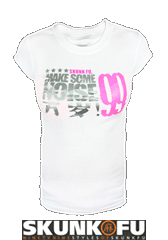 skunk fu product girls tshirt make some noise klein